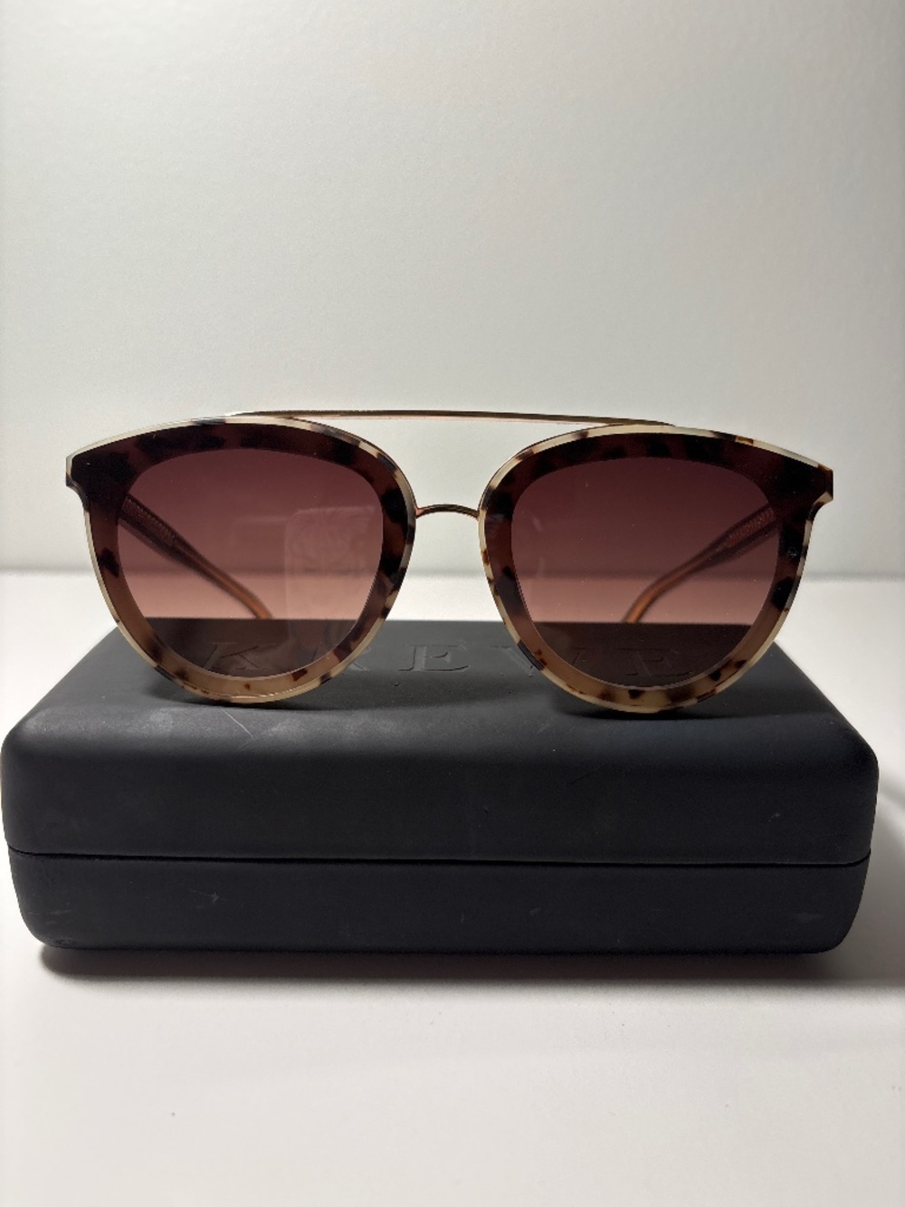 KREWE Clio Nylon sunglasses Blonde Venezia 18K
